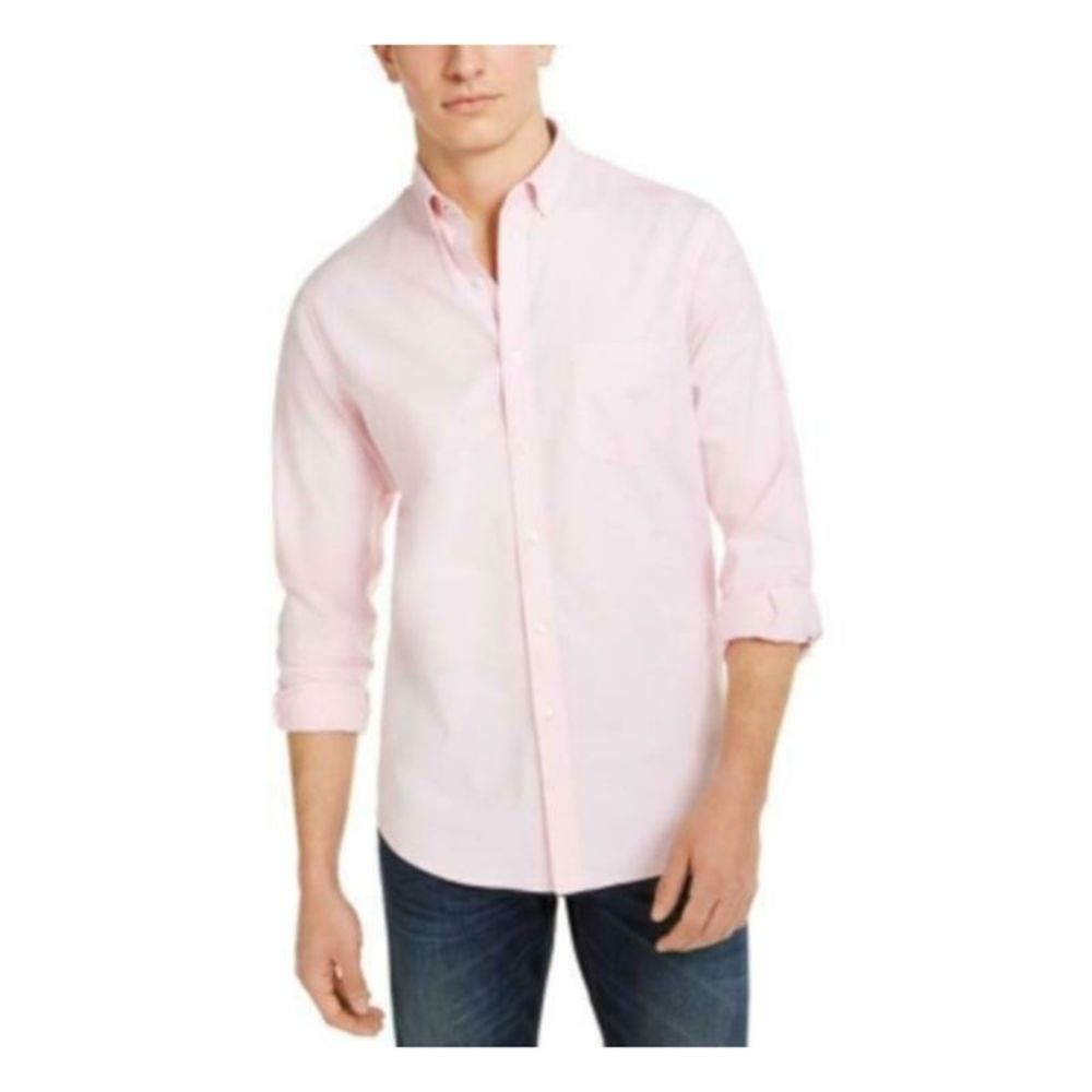 CLUBROOM Mens Pink Collared Shirt XL